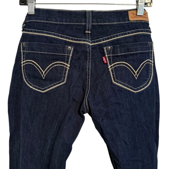 LEVI'S 524 TOO SUPERLOW Dark Denim Jeans 9M 29x32 - Picture 4 of 10